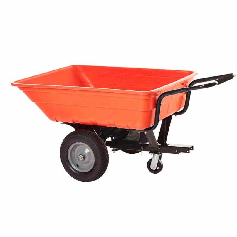 10cuft Poly Convertible Push & Pull Utility Dump Trailer