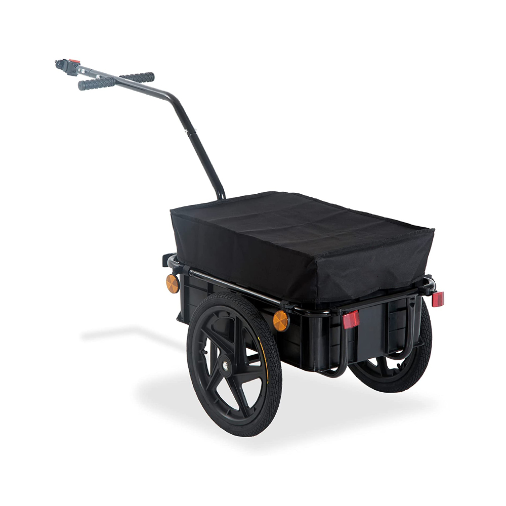 Double Wheel Internal Frame Enclosed Bicycle Cargo Trailer