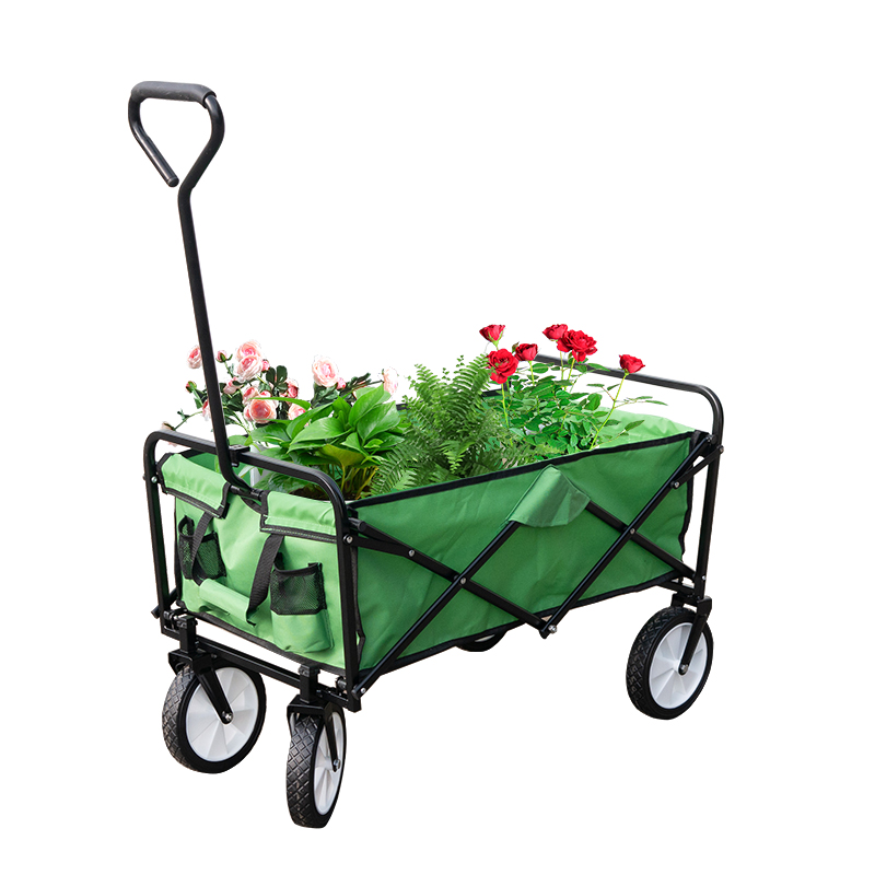 Outdoor Utility Wagon, Heavy Duty Folding Garden Portable Hand Cart, with 8